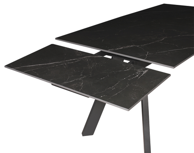 LUCIEN черный / керамика черный мрамор 160(+40+40)x90