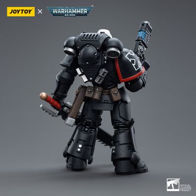Сержант-интерцессор Гвардии Ворона (Warhammer 40k) - КОЛЛЕКЦИОННАЯ ФИГУРКА 1/18 Raven Guard Intercessors Sergeant Ashan (JT4584) - JOYTOY