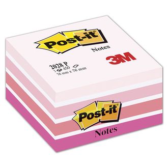 Блок самоклеящийся (стикер) POST-IT ORIGINAL "Розовая Пастель" 76х76 мм, 450 л., ассорти, 2028-P