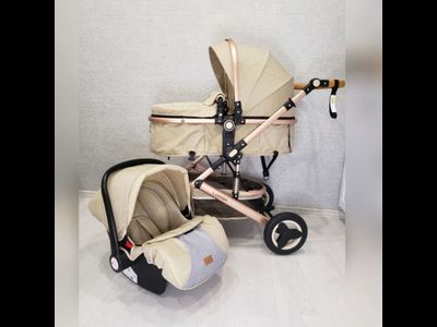 Детская коляска 3 в 1 Luxmom 530w Бежевый