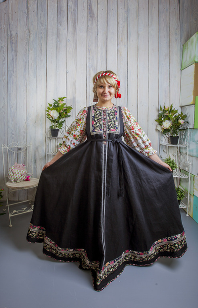 Косоклинный сарафан "Московский"