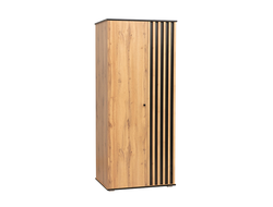 Гостиная ЛИБЕРТИ - Шкаф для одежды 51.12 (опора 20мм) Дуб Вотан/Черный