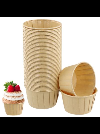 Форма бумажная/капсула для капкейков б/ламин. (50 шт., крафт), 50*40мм