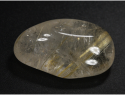 Кварц с рутилом (рутиловый), галтовка, Бразилия (30*19*12 мм, 10 г) №35193