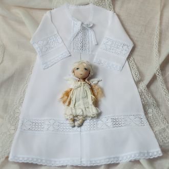 Крестильное платье для девочки, модель "Пелагея", материал сатин 100% хлопок размеры  от 3  до 12 лет, можно вышить любое имя