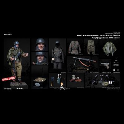 Немецкий пулеметчик в Арденнах, специальная версия - КОЛЛЕКЦИОННАЯ ФИГУРКА 1/6 Discover History Series MG42 Machine Gunner at Ardennes Special Edition (FP007B) - Facepoolfigure