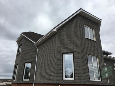 ФАСАДНАЯ ПЛИТКА HAUBERK СЕРО-БЕЖЕВЫЙ КИРПИЧ