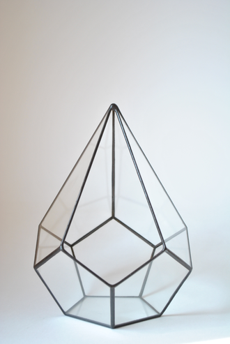 Флорариум: геометрическая стеклянная форма для растений и интерьера. "Капля". H=20 см