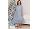 Женственное нарядное платье из шифона арт. 5769 (цвет голубой) Размеры 48-54