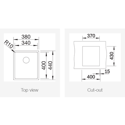 Мойка Blanco CLARON 340-IF с отв. арм. InFino, Durinox