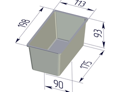 Хлебная форма Тостерная 198 х 113 х 93 мм