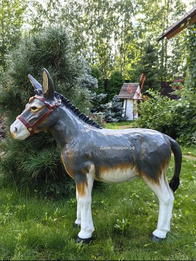 ОСЛИК - символ доброты  98*100см 11,7кг полистоун. Не боится влаги и перепадов температур 11676/016798