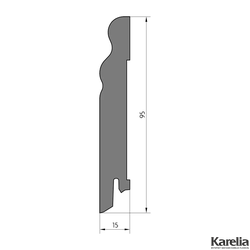 Плинтус напольный Pedross SEG100 Дуб Белёный шпон 95х15 купить в интернет-магазине karelia-floor.ru