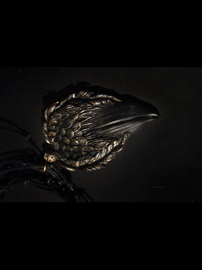 Плетёное колье с подвеской в готическом стиле &quot;Талисман Ворона&quot;