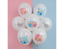 Шар (12''/30 см) Отель у Овечек, Белый, пастель