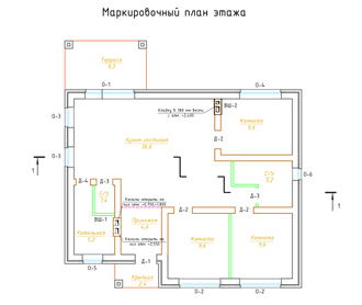 Одноэтажный дом с тремя спальнями 94м² (S64)