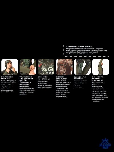 Гидрокостюм неопрен 9мм AquaDiscovery «Атаман V2» CAMO р.56