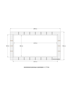 Деревянный бассейн 11,2 х 5,4 м прямоугольный Кристалл большой