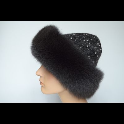 Vizio шапка с мехом вязаная Италия 1024 зима 2023 - 2024