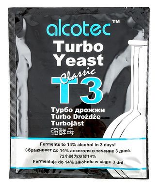 Дрожжи спиртовые "Alcotec" Turbo T3, 125 гр