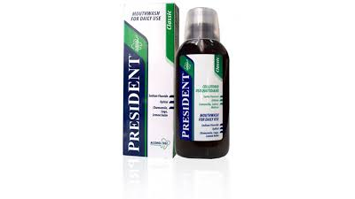 Ополаскиватель для полости рта против кариеса для ежедневного ухода Profi Classic, PresiDENT, 250 мл.