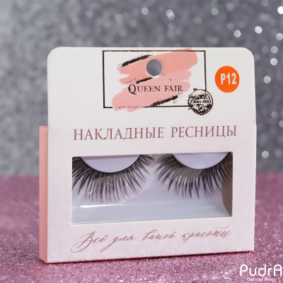 Ресницы накладные, цвет чёрный, P12