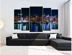 Модульная картина "Красота ночного города"