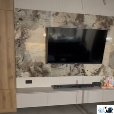 Керамогранит Creto Patagonia 180х120 см High Gloss серый