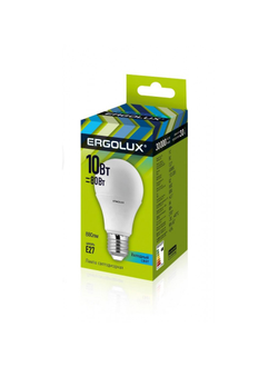 Лампа светодиодная Ergolux LED-A60-10W-E27-4K,ЛОН 10Вт,E27,4500K 12149
