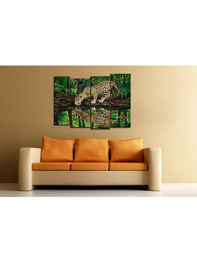 Модульная картина "Хищник на водопое"