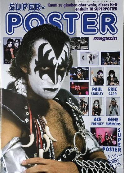 Kiss Super Poster Magazin Ace Frehley, Paul Stanley, Peter Criss, Gene Simmons Inside, Intpressshop