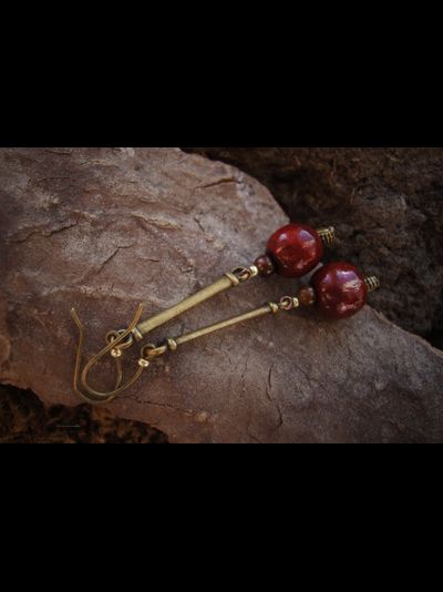 Серьги в стиле бохо "Сказка про волшебные лесные ягоды"