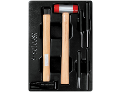 Набор выколоток и керн с молотками, ложемент, 6 предметов KING TONY 9-90106SR