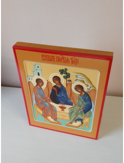Троица Пресвятая. Рукописная икона. 22х28см.