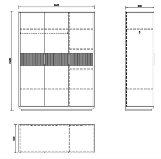 ШКАФ 3-Х ДВЕРНЫЙ RIMINI FB.WR.RIM.697 FRATELLI BARRI