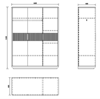 ШКАФ 3-Х ДВЕРНЫЙ RIMINI FB.WR.RIM.697