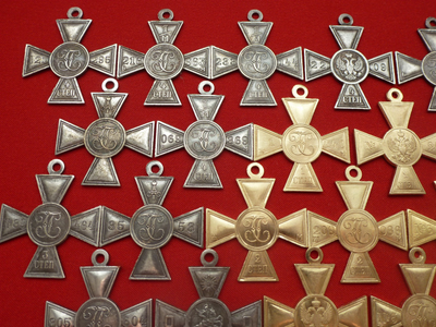 Коллекция Георгиевских крестов и редких царских медалей - 47 штук без повторов!