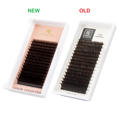 Ресницы коричневые BARBARA «ТЁМНЫЙ ШОКОЛАД» - Одна длина (16 линий)