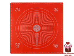 Коврик силиконовый с разметкой 70х70 см