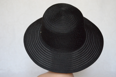 Черная итальянская летняя шляпа из полиэстера фото