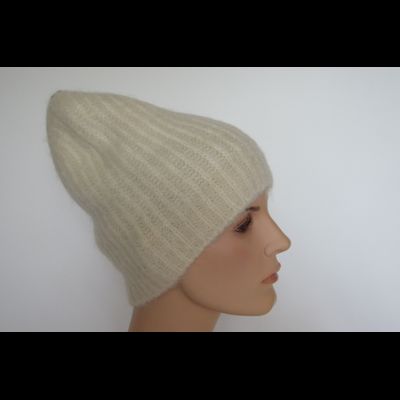 Шапка мохеровая вязаная белая Vizio Италия 9020 CYO