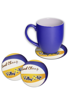 ПОДСТАВКИ ПОД СТАКАН "МЯЧ ПЛЯЖНЫЙ" (2 ШТУКИ)