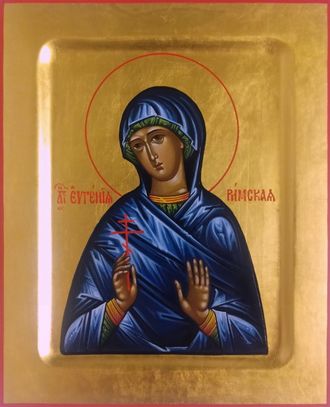 Евгения Римская, Святая Преподобномученица. Рукописная православная икона.