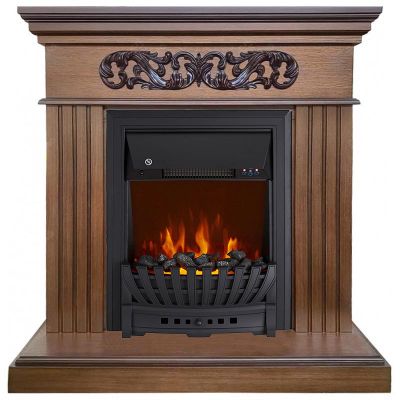 Электрокамин Кари LO с очагом Aspen Black