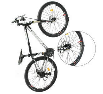 Крепеж WS-911A, на стену для фиксации велосипеда за колесо, черн./красн.