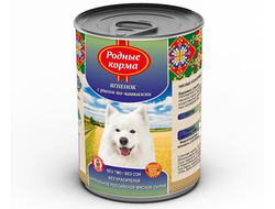 РОДНЫЕ КОРМА КОНСЕРВЫ ДЛЯ СОБАК ЯГНЕНОК С РИСОМ ПО-КАВКАЗСКИ 970 Г