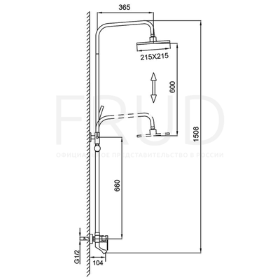 Гарнитур для ванны и душа FRUD R24001-6