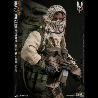 Пулеметчик патруля САС (операция "Буря в пустыне") - Коллекционная ФИГУРКА 1/6 scale British Army Special Air Service (SAS) Gunner (78099) - DAMTOYS
