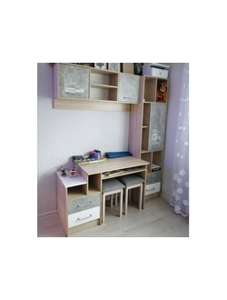 акрил белый/ателье светлое/дуб сонома