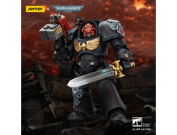 Терминатор Черных Храмовников (Warhammer 40K) - КОЛЛЕКЦИОННАЯ ФИГУРКА 1/18 Black Templars Terminator with Power Sword and Storm Bolter (JT03097) - JOYTOY